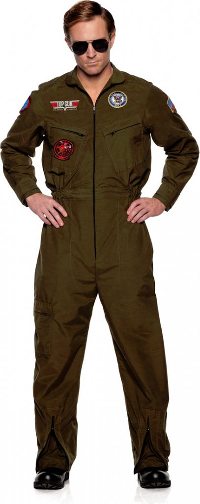 Top Gun Jet Pilot Herren Kostümanzug für Fasching & Karneval Größe: XXL