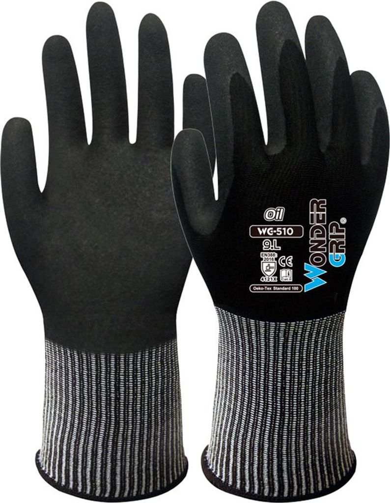 Gant aus Nylon und Elasthan, doppelt beschichtete Nitril-Innenseite, Größe 07
