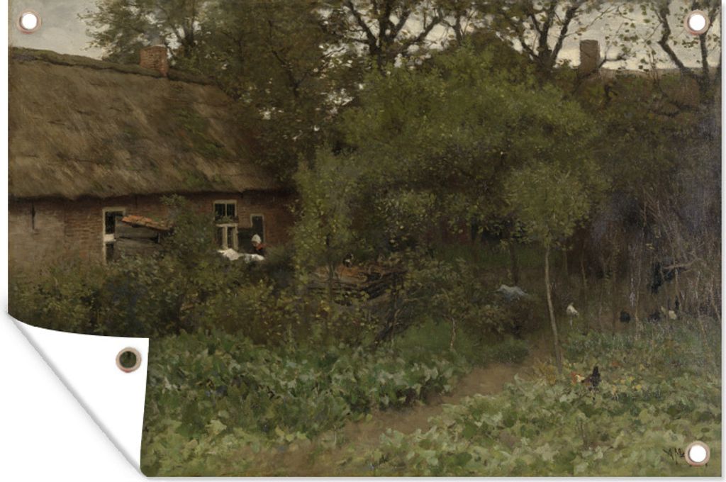 MuchoWow 60x40 cm Outdoor-Poster Gartendeko Sichtschutz Garten Poster für den Garten Der Gemüsegarten - Anton Mauve