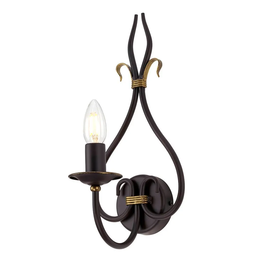 Applique murale rustique Windermere Elstead Lighting rouille dorée E14