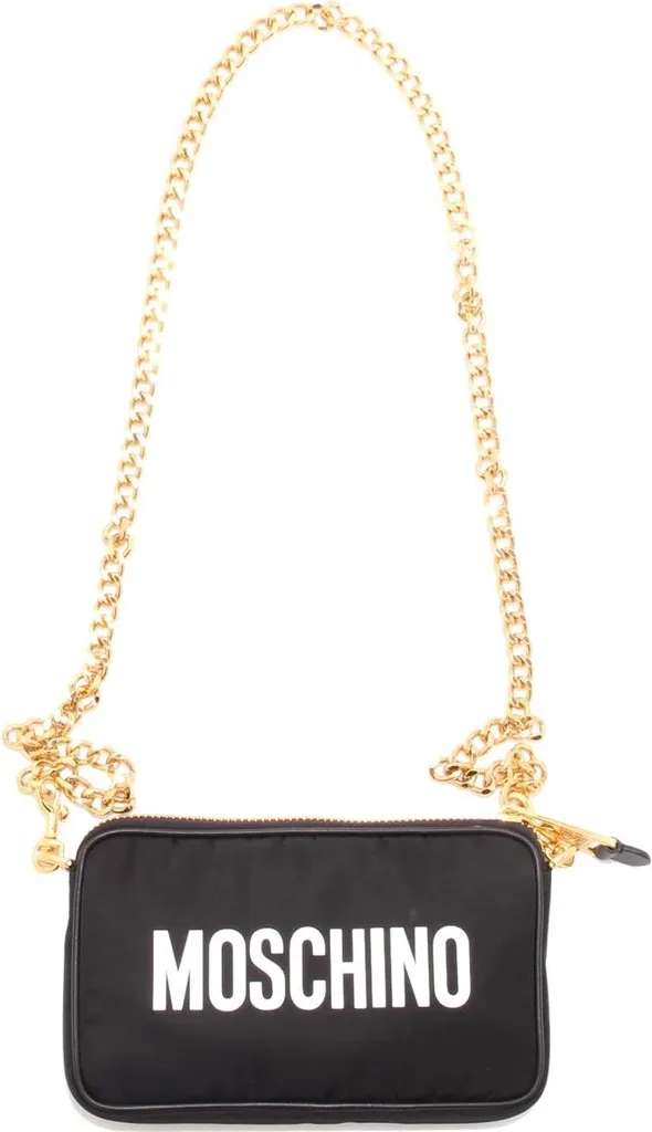 Sac à main noir pour femme Moschino Couture, grand cabas chic 6894AP