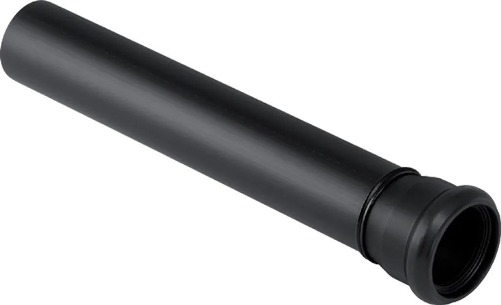 Rallonge Geberit 361.887.16.1 en PE-HD noir avec manchon d'étanchéité