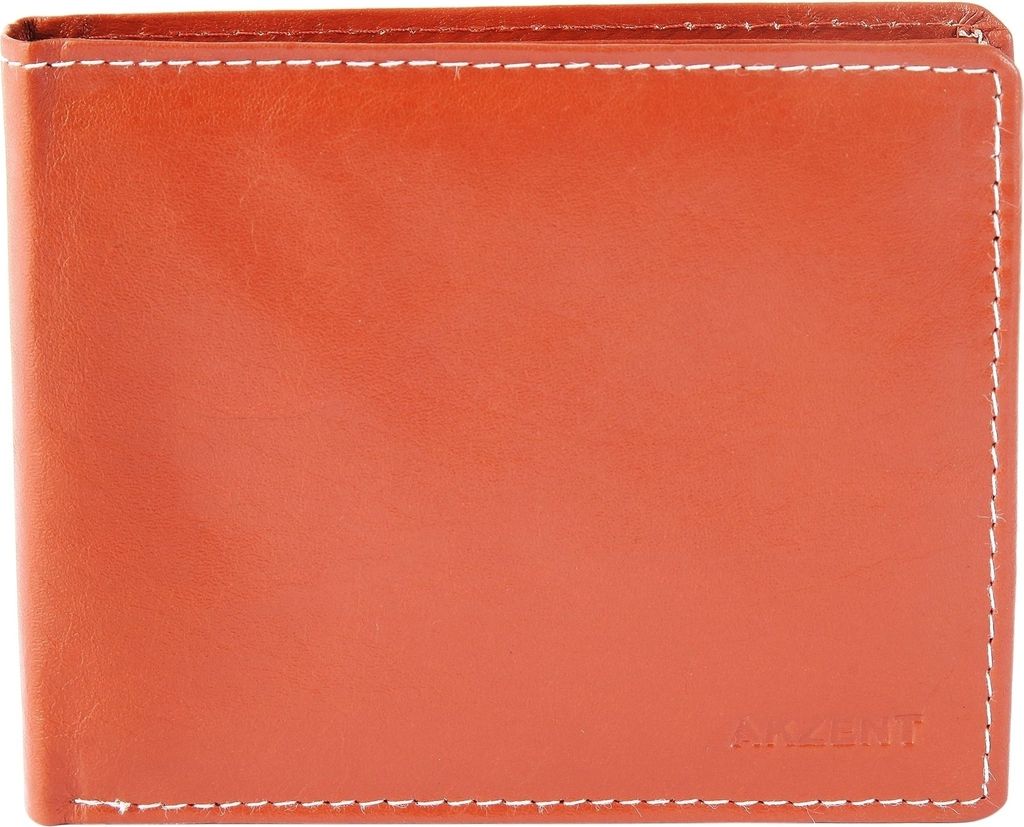 Akzent Herren Geldbörse aus Echtleder. Format 12 x 9 cm.