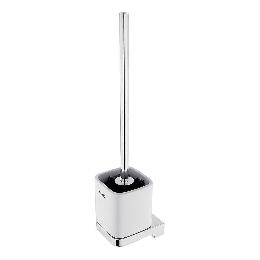 Nimco Maya - WC-Bürste mit Halter, Keramik weiß/verchromt MA 29094KN-26