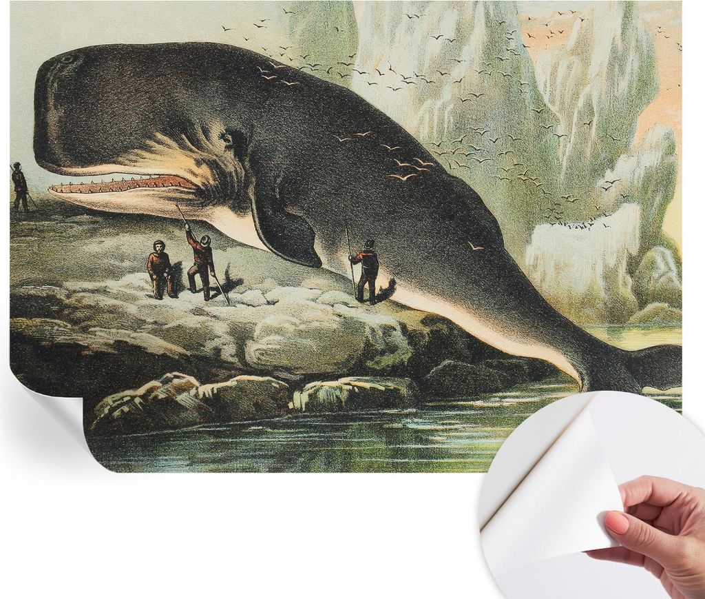 Selbstklebende Wandtapete - Dekorative Tapete für Wohnzimmer - Klebefolie für Wandbilder - Tapetenfolie für Wanddekoration - 208x146 cm - Meeres...