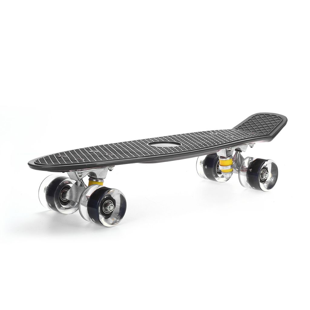 22" LED Komplettboard Skateboard Funboard Mini Cruiser Skateboard für Kinder 