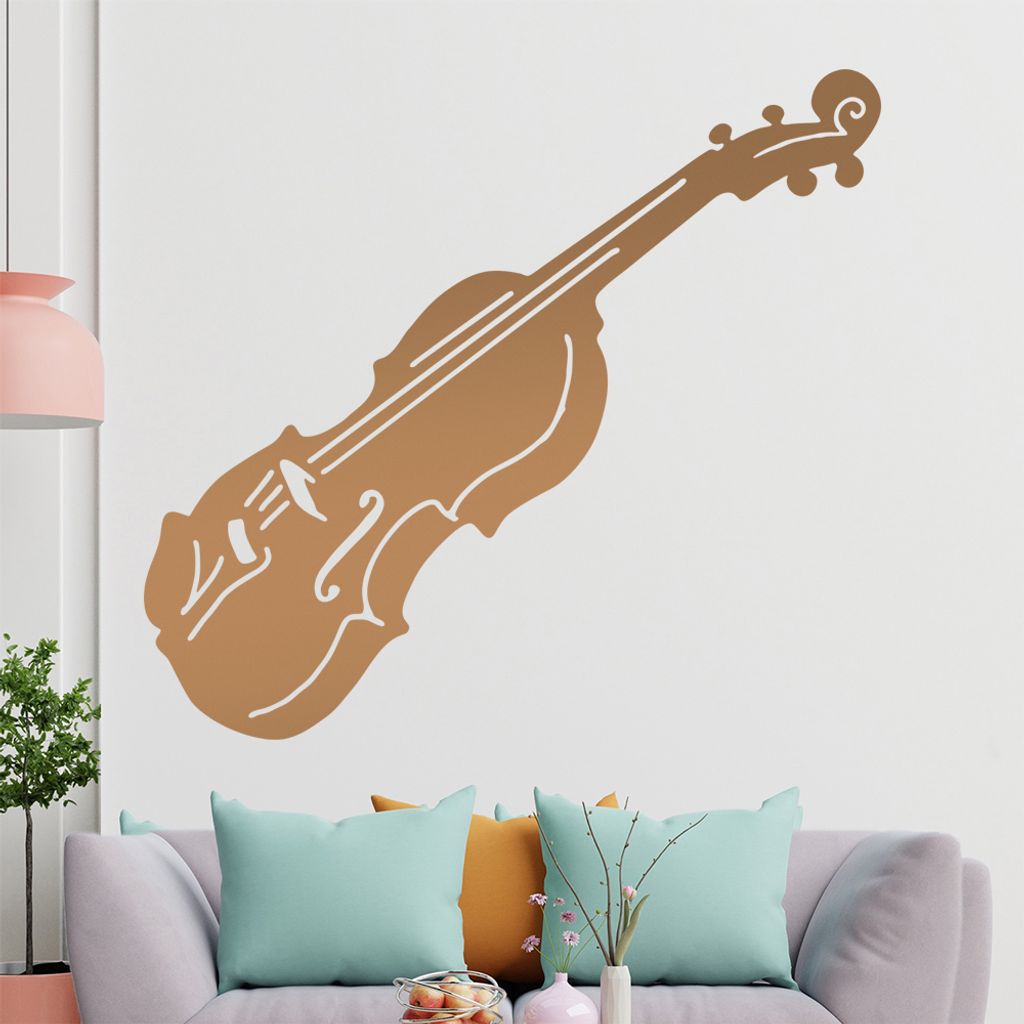 KIWISTAR Geige - Instrument Steichen Klassik Wandtattoo in 6 Größen - Wandaufkleber Wall Sticker - Dekoration, Küche, Wohnzimmer, Schlafzimmer, ...