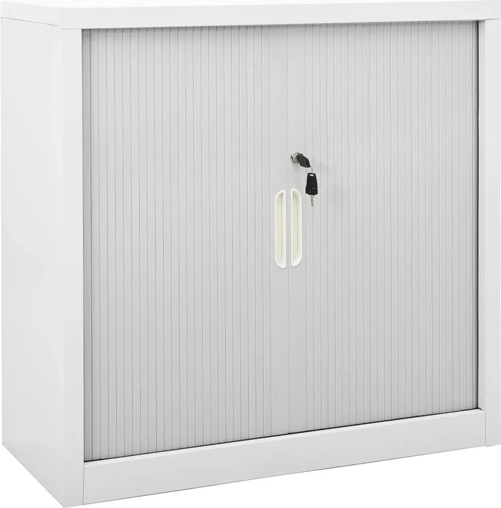 Armoire coulissante en acier gris 90x40x90 cm pour gagner de l'espace