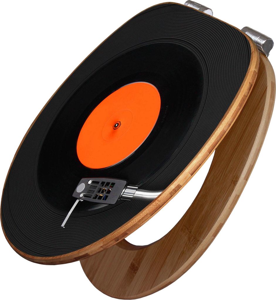 banjado Design WC Sitz Bambus Absenkautomatik - Plattenspieler - Toilettendeckel mit Absenkautomatik Holz/hochwertiger Bambus Klodeckel/WC-Sitz fü...