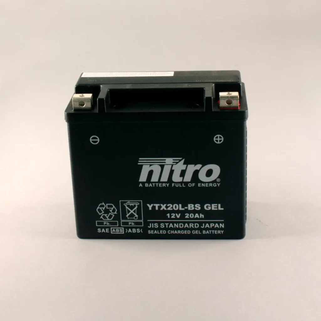 Batterie de Démarrage 12V 18Ah NTX20L NITRO au Gel pour Gros Cubages et Quads
