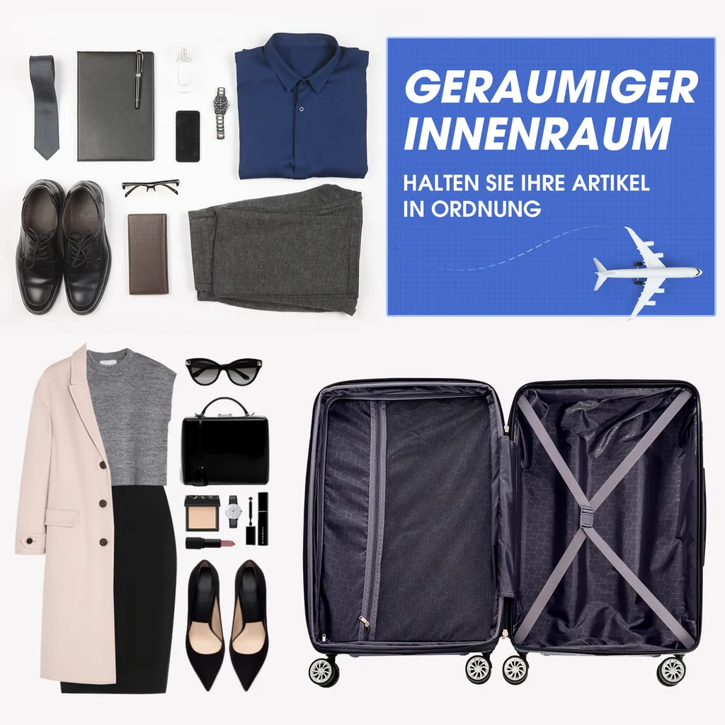 Valise rigide extensible et résistante pour soute et cabine avion