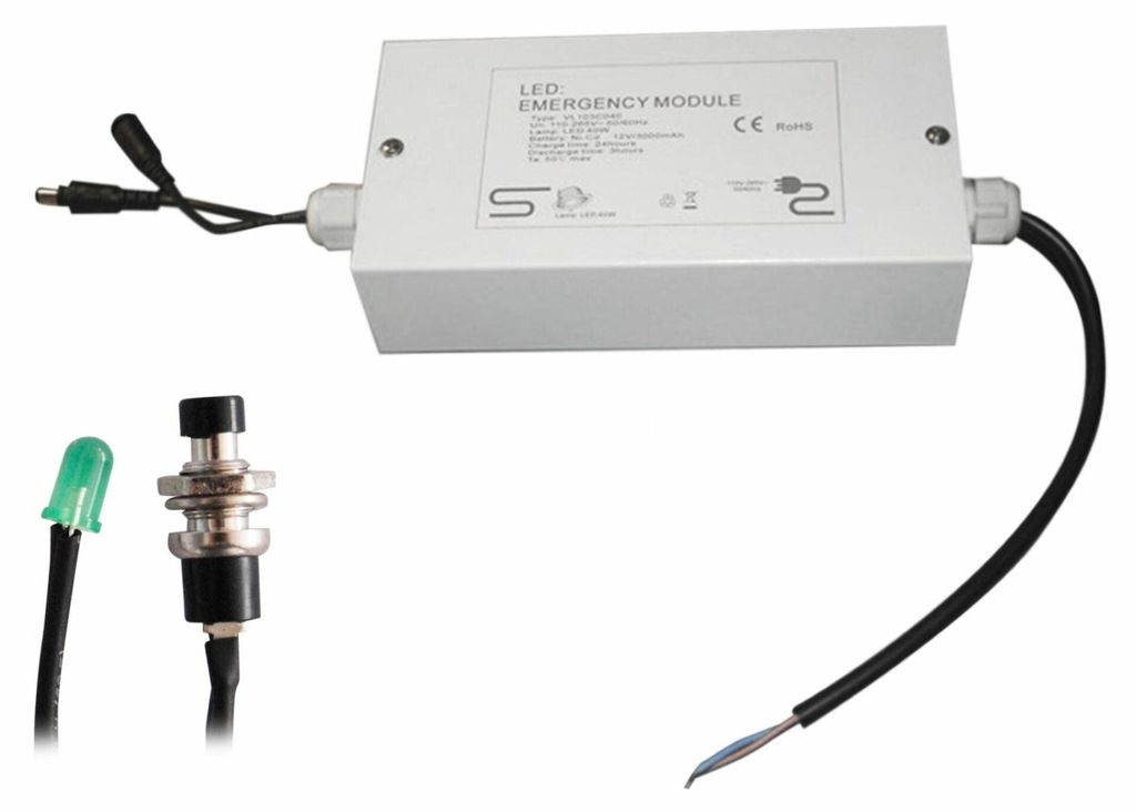CENTURY LED-Kit ohne Modul, 3 Stunden Notstrom 85–265 V AC, CEN-Kit-EMG