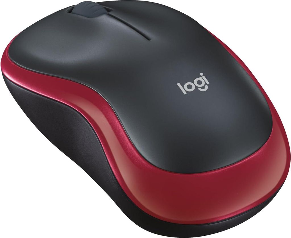 Logitech M185 Kabellose Maus 2,4 GHz, USB-Nano-Empfänger, 12 Monate Batterielaufzeit, 1000 DPI, Für PC Mac Laptop, Links Rechtshänder Optisch Tr...