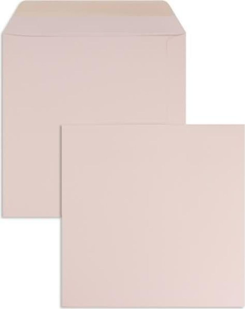 Briefumschläge 220x220mm 120g/qm gummiert VE=100 Stück zartrosa