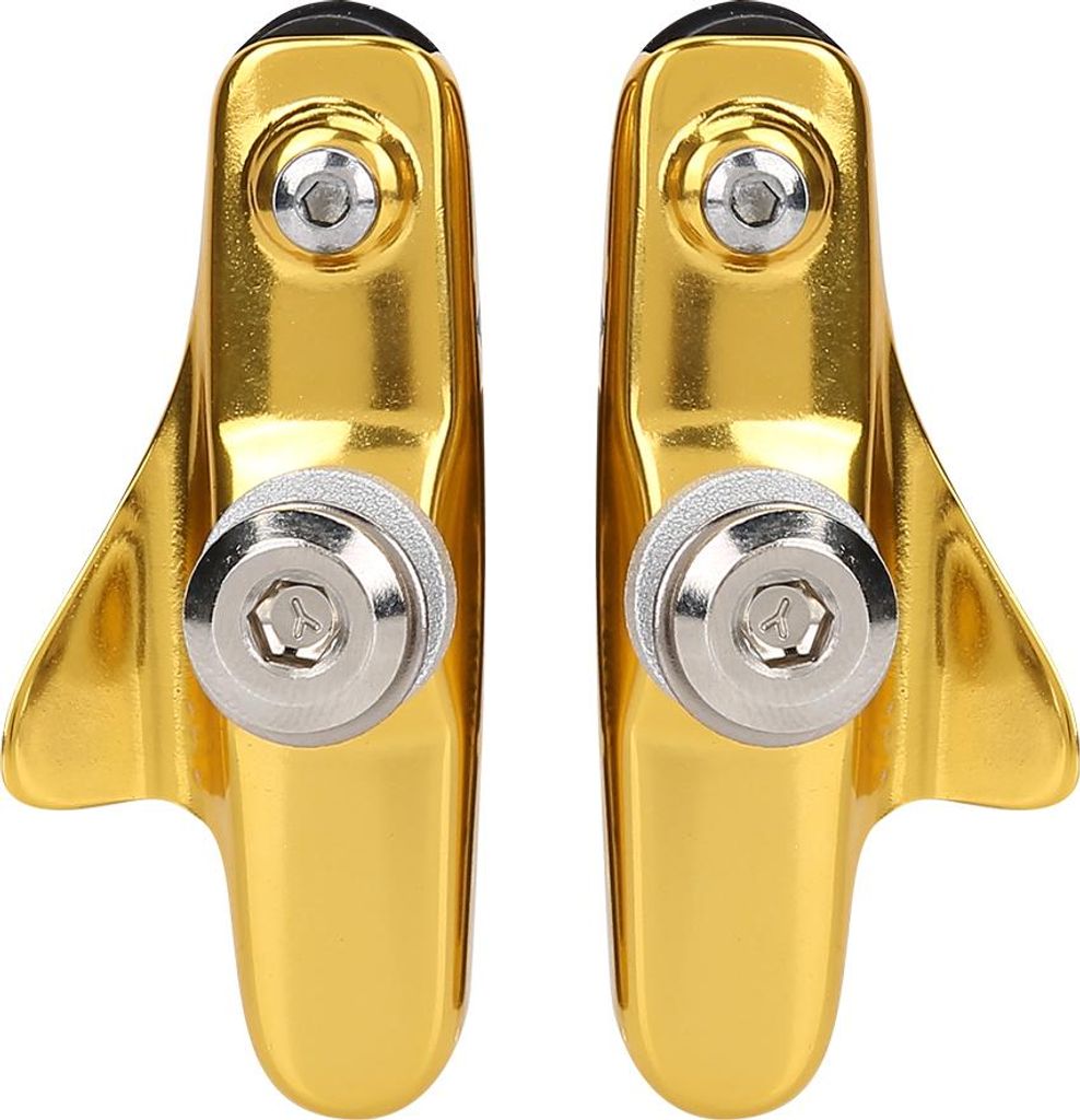 1 paar Leichte Rennrad Klapp Fahrrad Teile Bremsbacken Pads Zubehör (Gold)