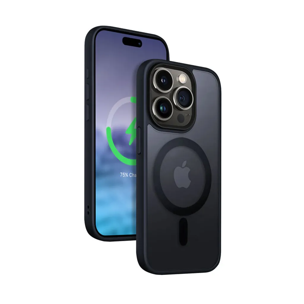 Cover Anti-Shock Crong per iPhone 15 Pro Max MagSafe - Blu Navy