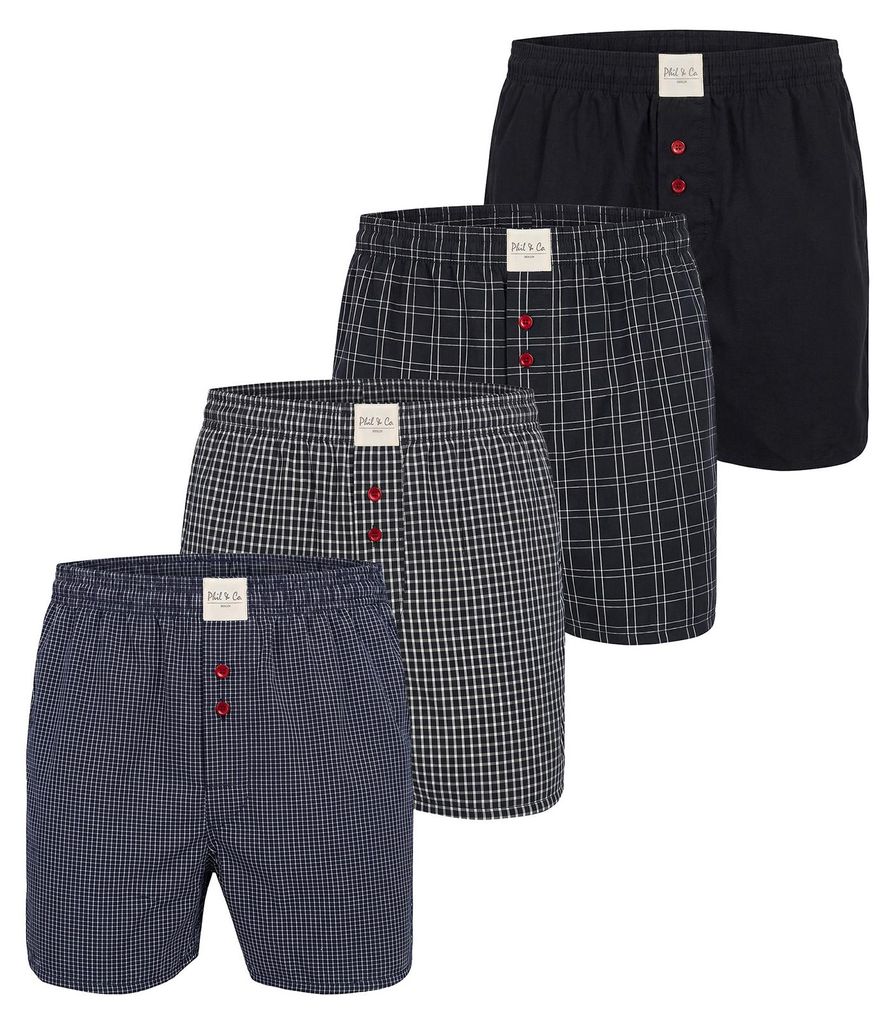 Phil & Co. Berlin Herren Webboxer 4er/8er/12er Pack, 60% Produktbild 
