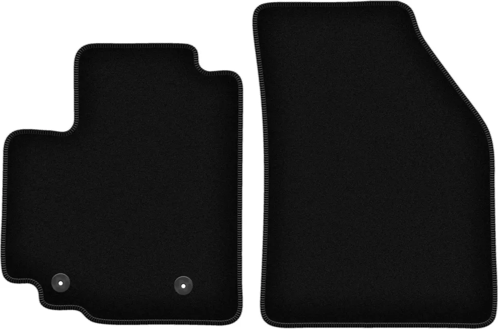 Wielganizator Tappetini anteriori in velluto per Opel Agila B (2008-2014, hatchback) neri, set 2 pz, con fissaggi