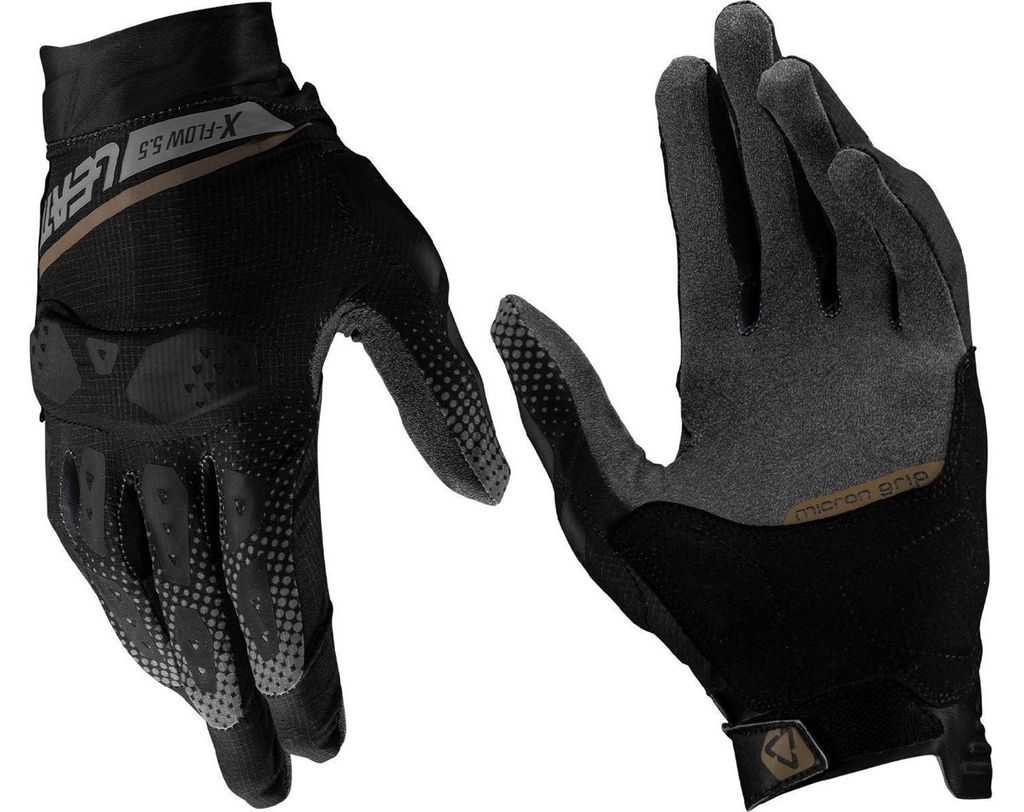 Leatt Handschuhe ADV X-Flow 5.5 kurz V25 schwarz-dunkelgrau-gold M