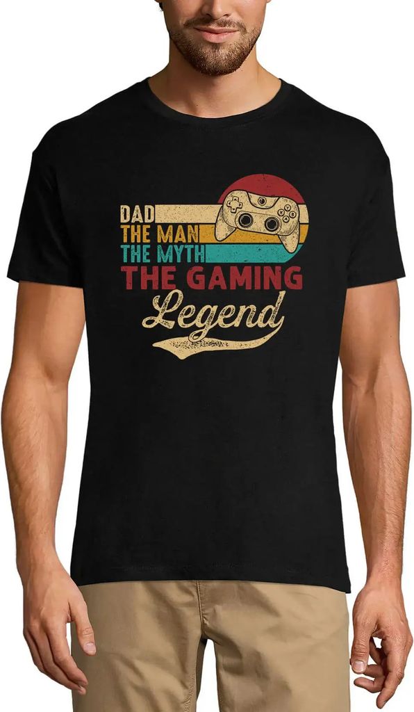 Herren Grafik T-Shirt Papa der Mythos - die Spielelegende - zum Vatertag – Dad The Myth - The Gaming Legend- For Father's Day – Öko-Verantwort...