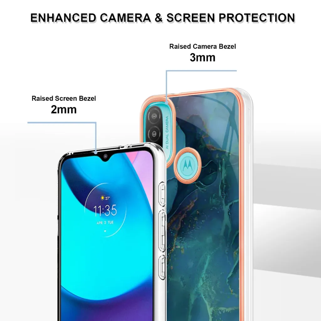 Offerta Cover Moto E20 E30 E40 - Custodia Silicone Verde Fantasia - 4
