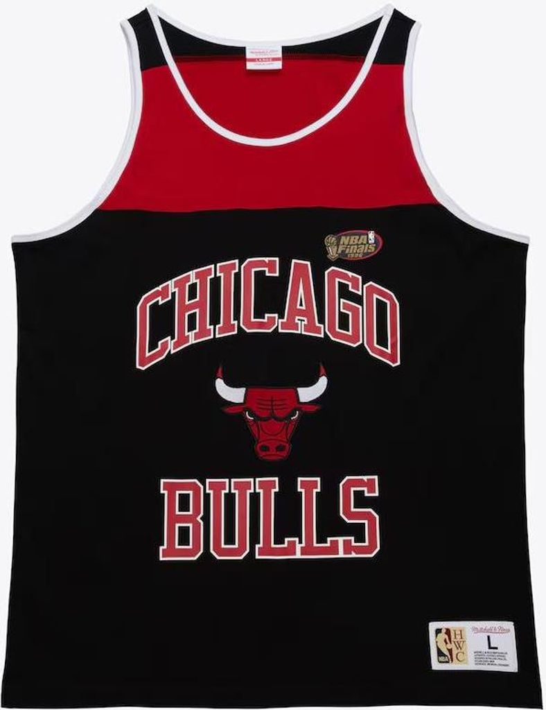 Chicago Bulls NBA Mitchell & Ness Heritage Color Blocked Tank Top-2XL
