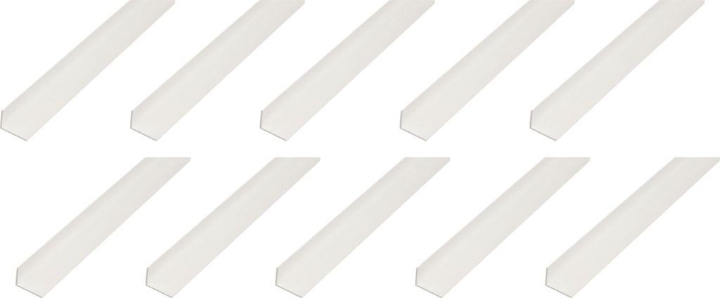 Alberts 10 x Winkelprofil, PVC, weiß, 25 x 20 x 2 mm, Länge Produktbild 