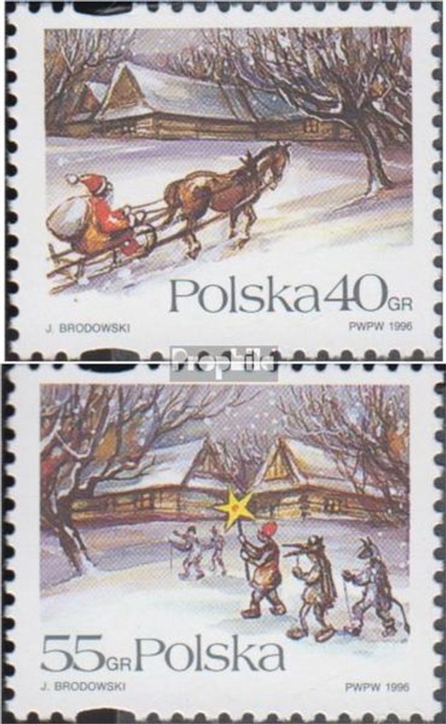 Briefmarken Polen 1996 Mi 3627-3628 (kompl.Ausg.) postfrisch Weihnachten