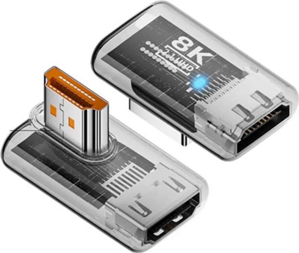 Adattatore HDMI 2.1 8K 60Hz Angolare 90 Gradi Sinistro INF - Set 3 Pezzi