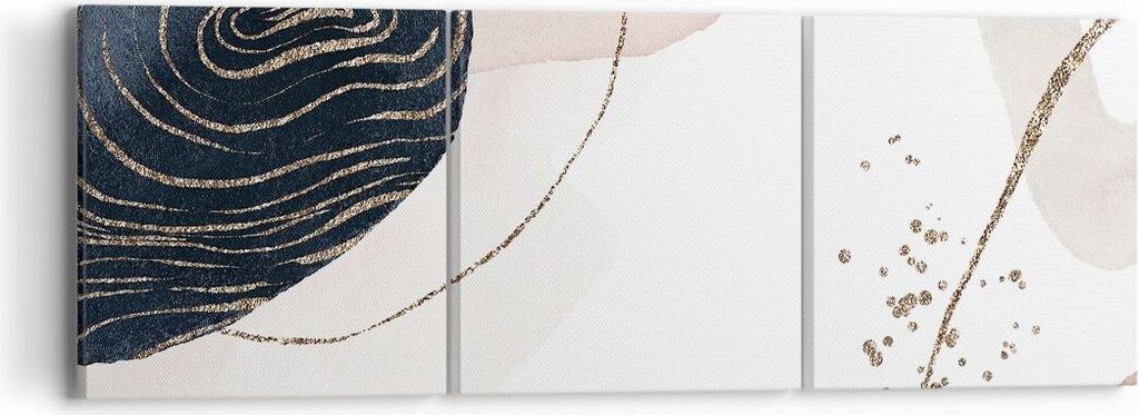 Bild auf Leinwand - Leinwandbild - 3 Teile - Abstraktion Modern Grafik - 90x30cm - Wand Bild - Wanddeko - Wandbilder - Leinwanddruck - Bilder - Wan...