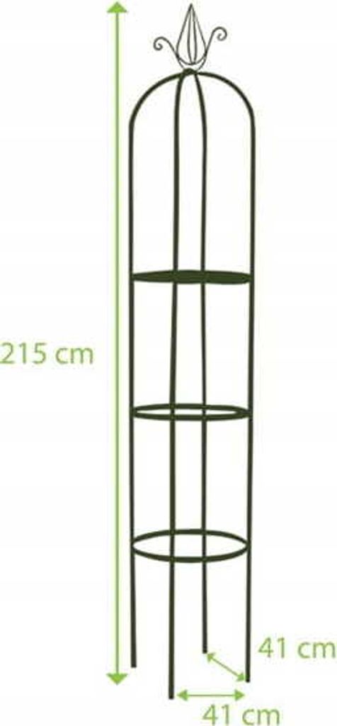 Pergola da giardino in metallo 215x41cm rotonda per piante Immagine del prodotto 