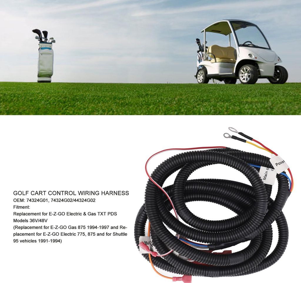 Golfwagen-Steuerungskabelbaum 74324G01 Controller-Draht-Ersatz für E-Z-GO TXT PDS-Modelle 36V 48V