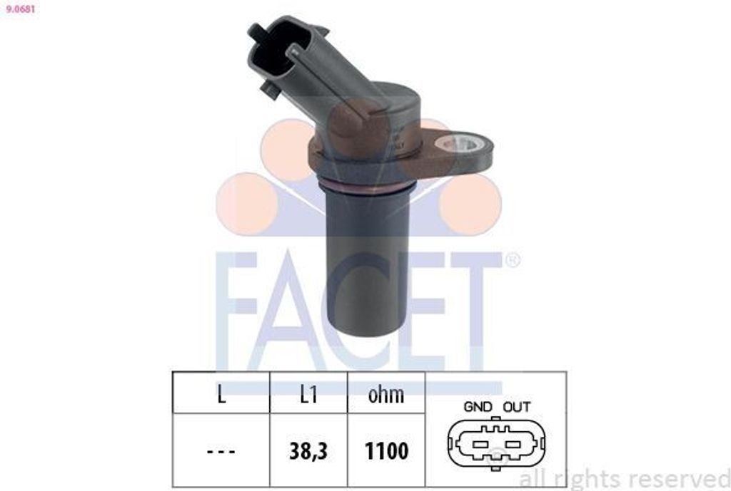 FACET 9.0681 Kurbelwellensensor Impulsgeber für FIAT Ducato Kastenwagen (250, 290)