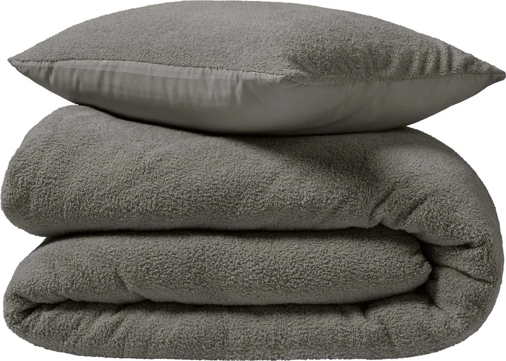 Housse de couette et taies en bouclette - Parure de lit ultra douce 240x220