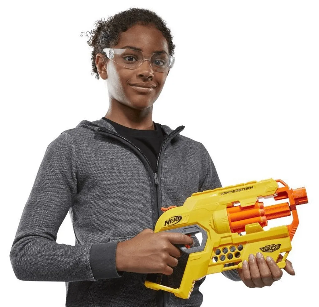 Blaster Nerf Alpha Strike Hammerstorm avec armement par chien manuel