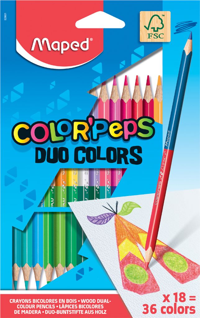 Maped Dreikant Buntstift COLOR'PEPS DUO 18er Kartonetui Produktbild 