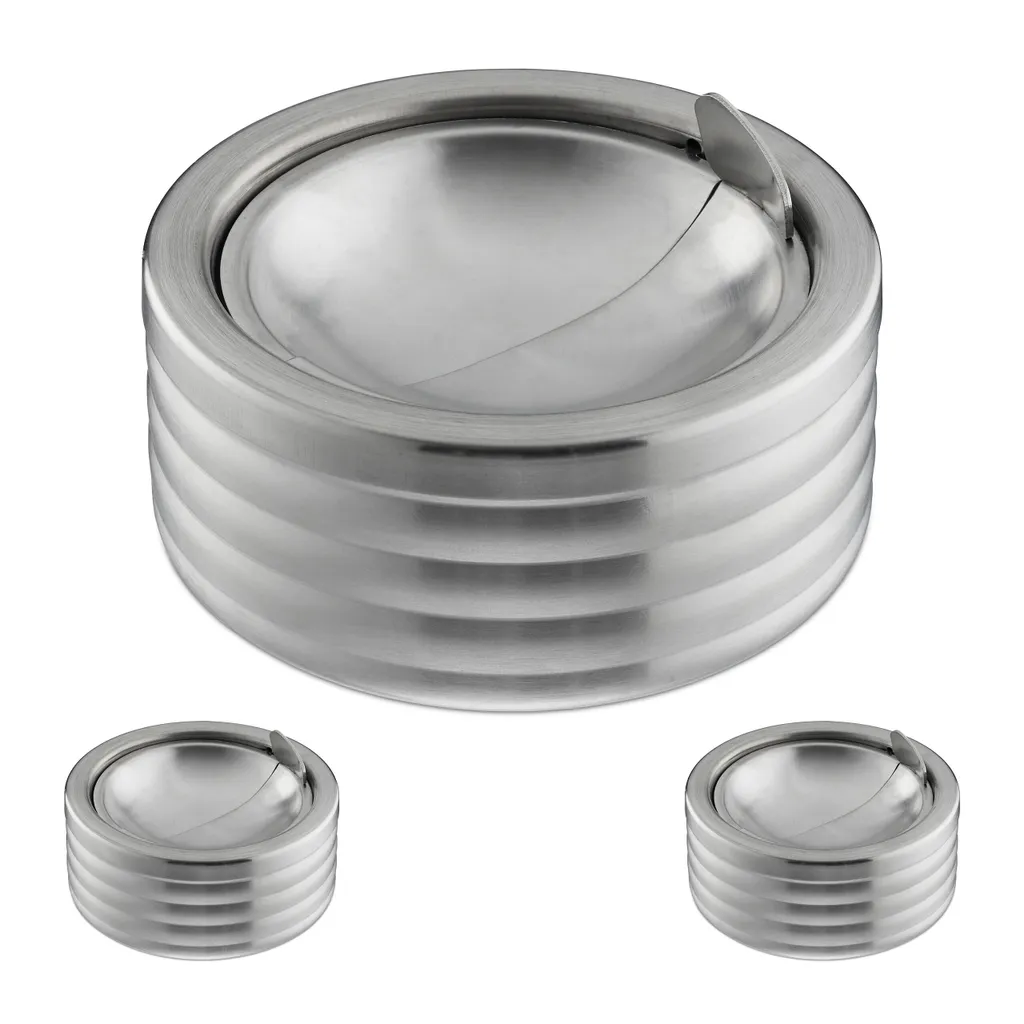 Cendrier Extérieur pour Café et Restaurant - Set de 9 Pièces Relaxdays