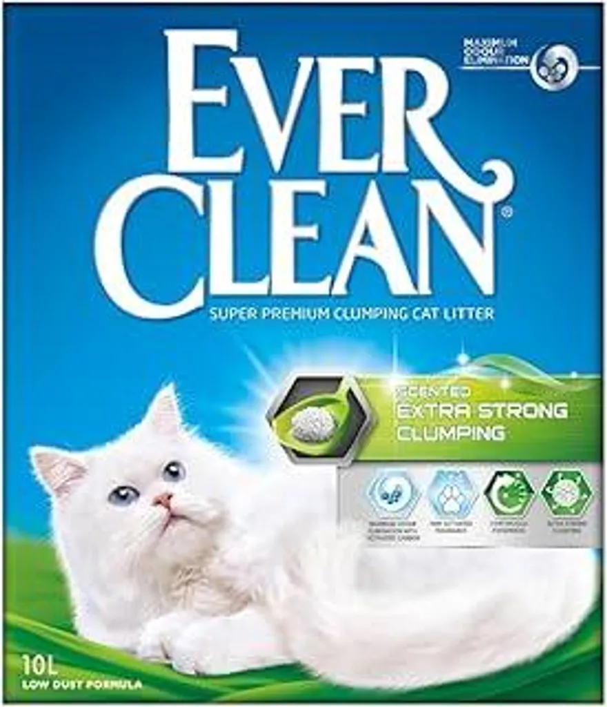 Ever Clean Lettiera agglomerante extra forte per gatti, 10 litri, profumata, Extra Strong