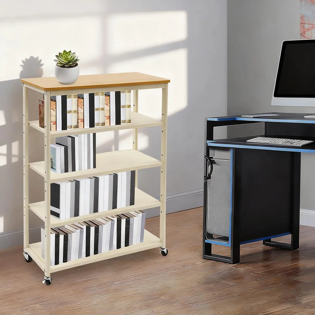 Meuble de rangement chaussures modulable à roulettes - Hauteur 105 cm