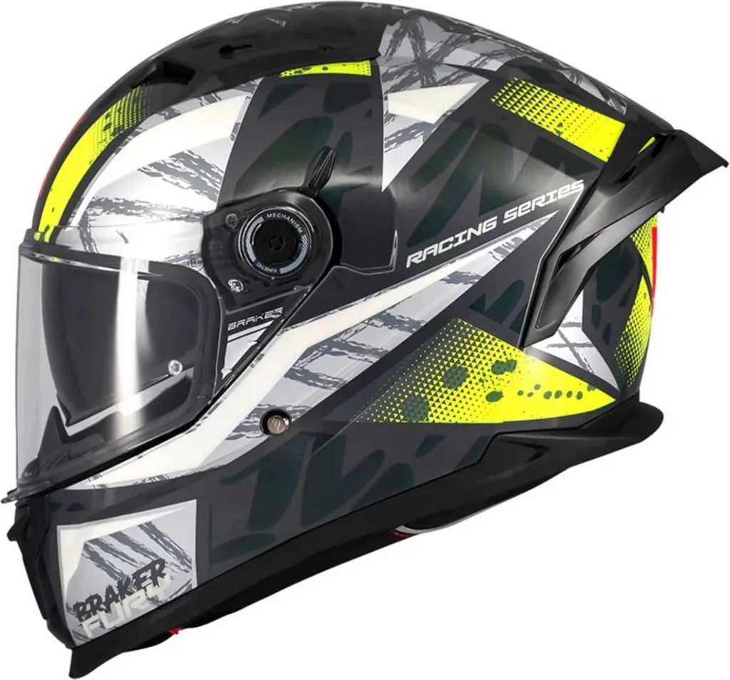 Casque de Moto Intégral avec Écran Solaire MT Braker SV Fury C6 Gloss