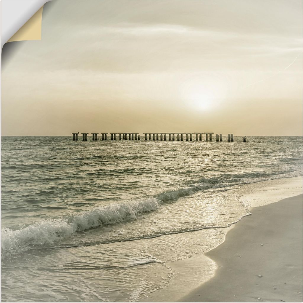 ARTland Wandbild, selbstklebend Gasparilla Island Sonnenuntergang Größe: 40x40 cm