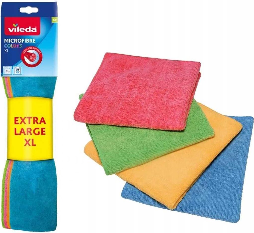 Vileda Mikrofasertuch COLORS EXTRA LARGE 4 Stk. Produktbild 