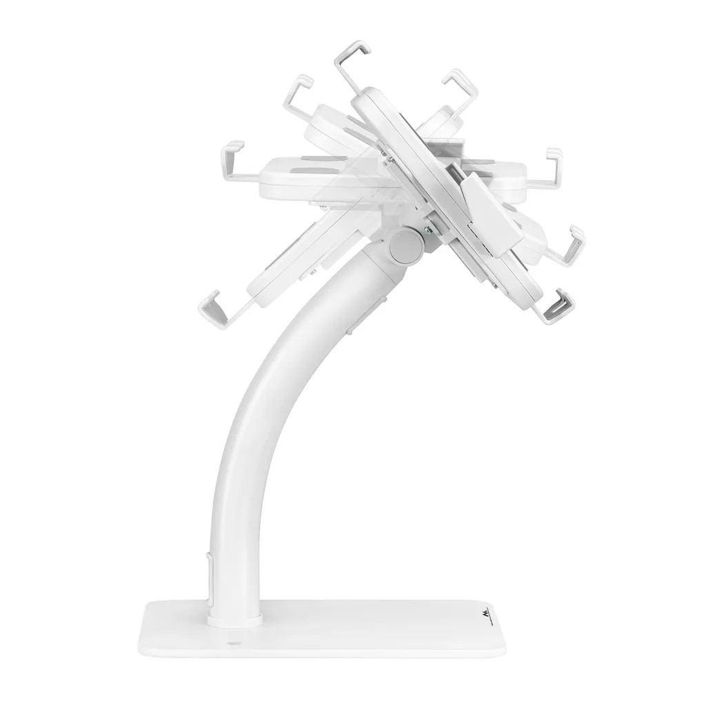 Support de Table pour Tablette Antivol et Borne Interactive Blanche - 4