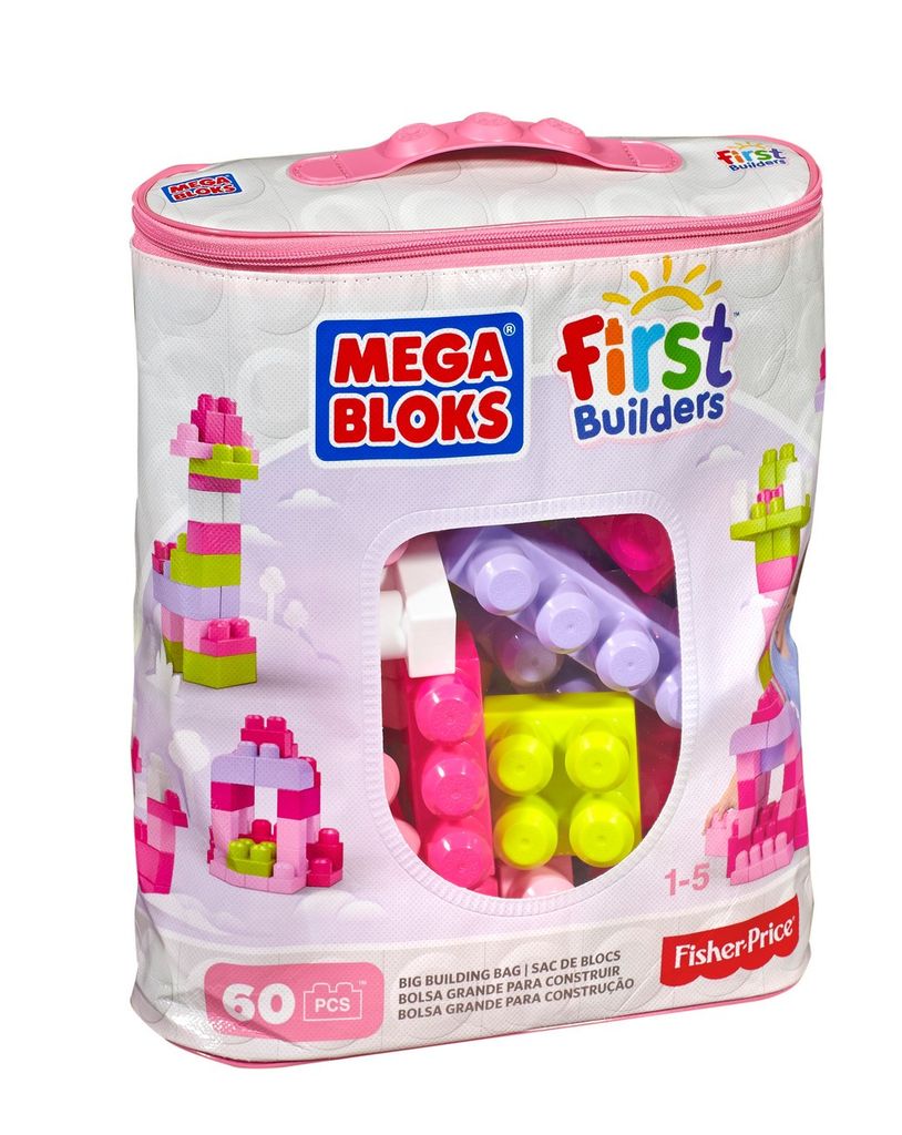 Mega Bloks sac de briques rose (60 pièces) Image du produit 