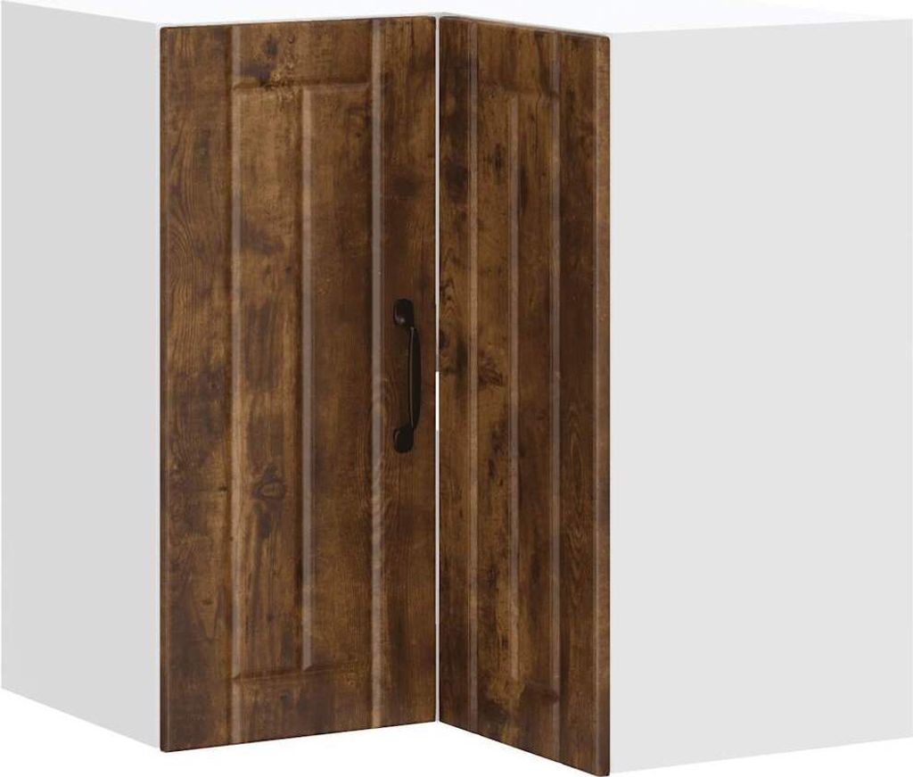 Küchen-Eckhängeschrank Lucca Räuchereiche Holzwerkstoff