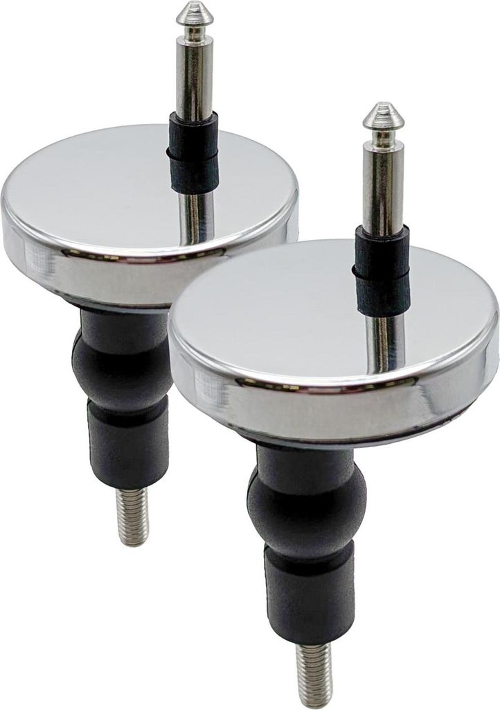 Harbour Housewares Universal-Schnellverschluss-WC-Sitzbefestigungen – Chrom – 2er-Pack