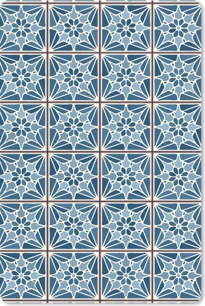 MuchoWow Mauspad Mousepad Blau - Muster - Fliese 40x60 cm - Mousepads - Maus Mat - Pad - Mausunterlage - Schreibtisch Accesoire