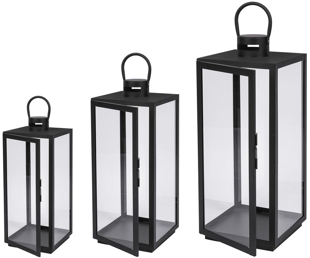 SEVICO Laterne Gartenlaterne 3tlg. Windlicht Laterne Produktbild 