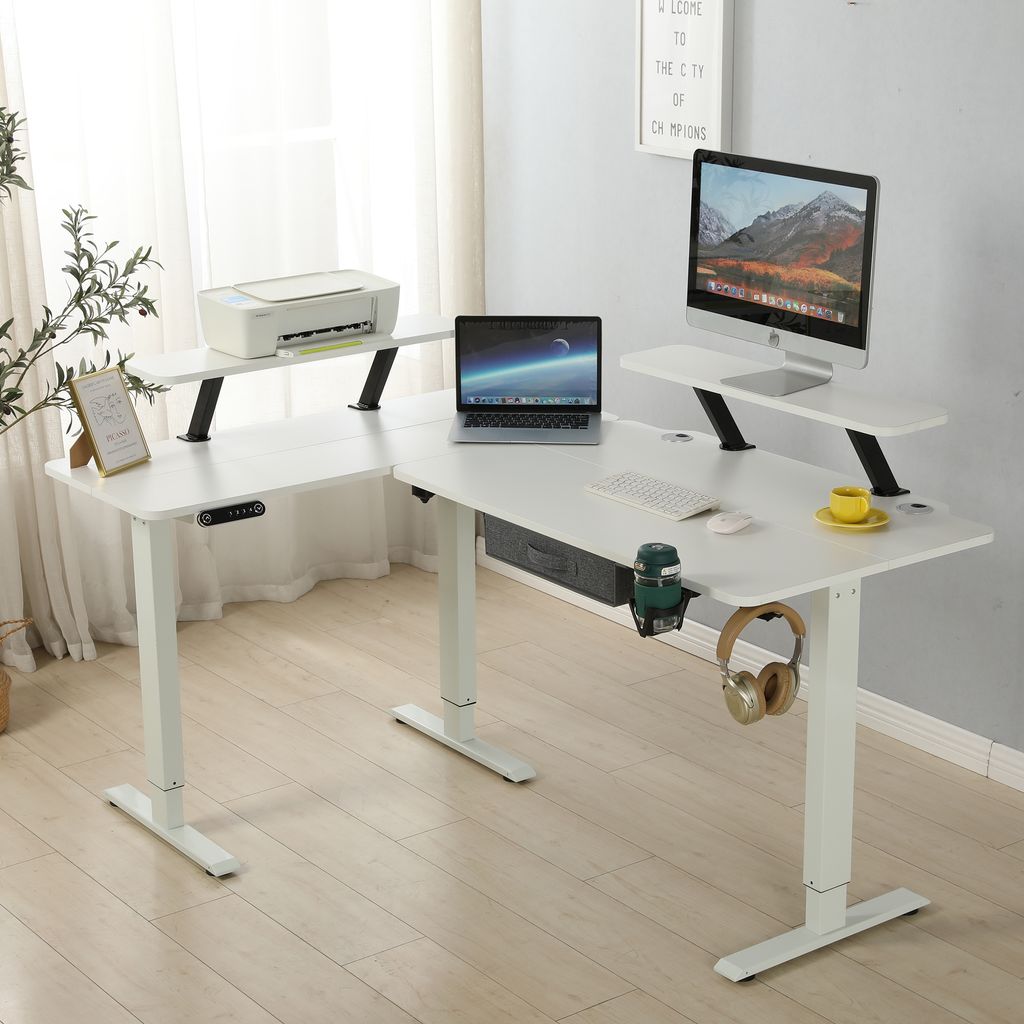 Hilodesk L-Schreibtisch Elektrisch Höhenverstellbar Produktbild 