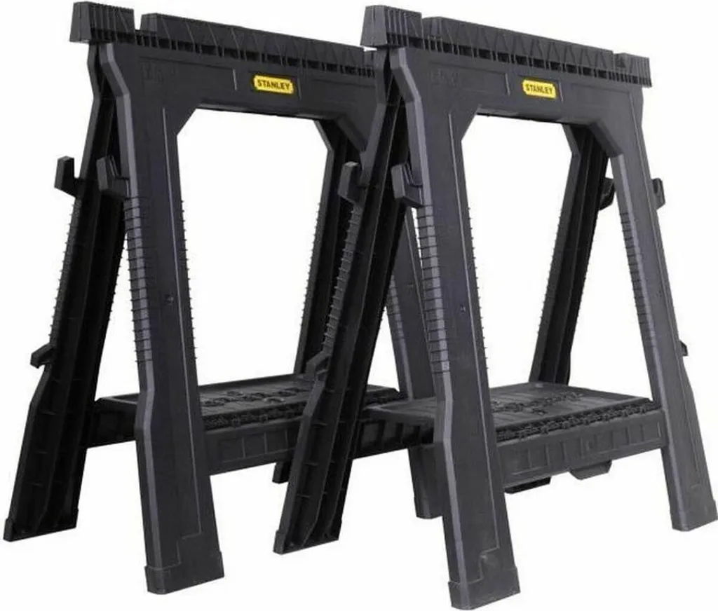 Chevalet Stanley STST1-70713 pour sciage et établi mobile - Lot de 2 pcs